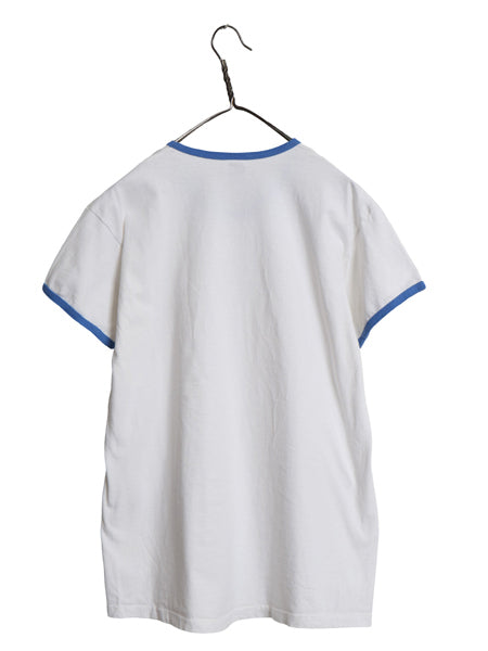 90s USA製 アンビル 無地 リンガー Tシャツ メンズ レディース L / オールド ヘビーウェイト コットン カットソー クルーネック ツートン