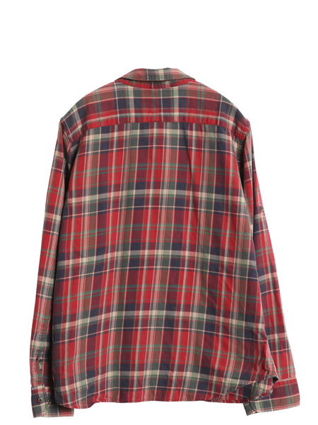 00s ローレン ラルフローレン チェック 長袖 シャツ レディース XL / オールド ポロ コットン マルチカラー 袖 ロールアップ 大きいサイズ