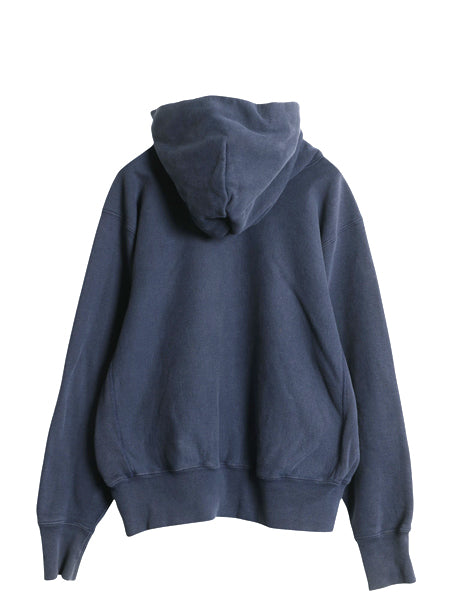 90s USA製 3段 カレッジ プリント スウェット フード パーカー メンズ S / 古着 オールド リバース タイプ トレーナー プルオーバー 裏起毛