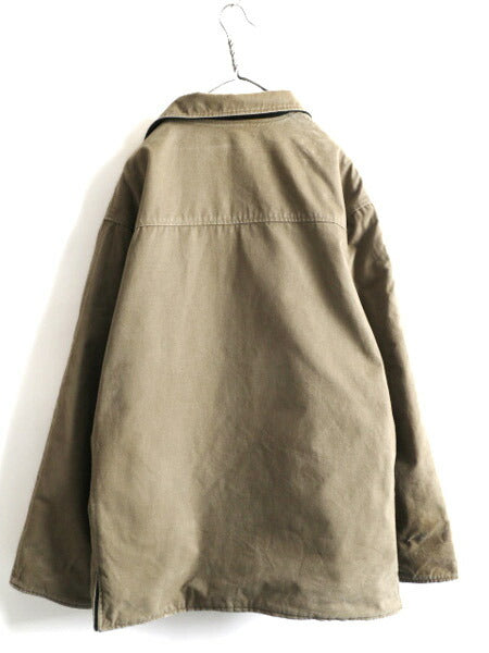 90s USA製 ★ POLO ポロ ラルフローレン コットン × ウール リバーシブル ジャケット ( メンズ XL ) 90年代 オールド フルジップ メルトン