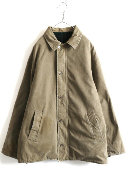 90s USA製 ★ POLO ポロ ラルフローレン コットン × ウール リバーシブル ジャケット ( メンズ XL ) 90年代 オールド フルジップ メルトン