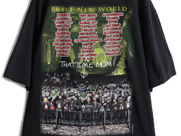 00s ★ アイアン メイデン ツアー プリント 半袖 Tシャツ メンズ L / 00年代 IRON MAIDEN オフィシャル 当時物 バンド シングルステッチ 黒