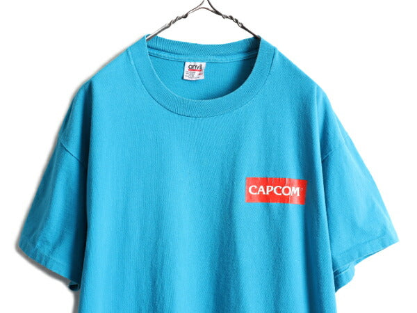 90s USA製 ★ グーフィー 3面 プリント Tシャツ ( メンズ XL ) 90年代 キャラクター ゲーム アニメ ディズニー カプコン 企業 オフィシャル