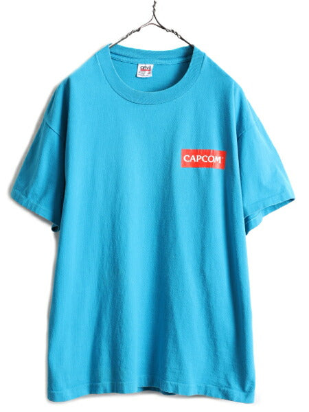 90s USA製 ★ グーフィー 3面 プリント Tシャツ ( メンズ XL ) 90年代 キャラクター ゲーム アニメ ディズニー カプコン 企業 オフィシャル