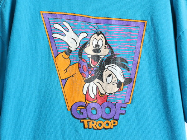 90s USA製 ★ グーフィー 3面 プリント Tシャツ ( メンズ XL ) 90年代 キャラクター ゲーム アニメ ディズニー カプコン 企業 オフィシャル
