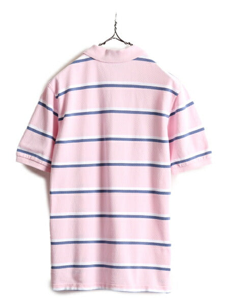 キッズ 150cm 程■ ブルックスブラザーズ ボーダー 鹿の子 半袖 ポロシャツ ボーイズ L レディース M 程 古着 Brooks Brothers 半袖シャツ