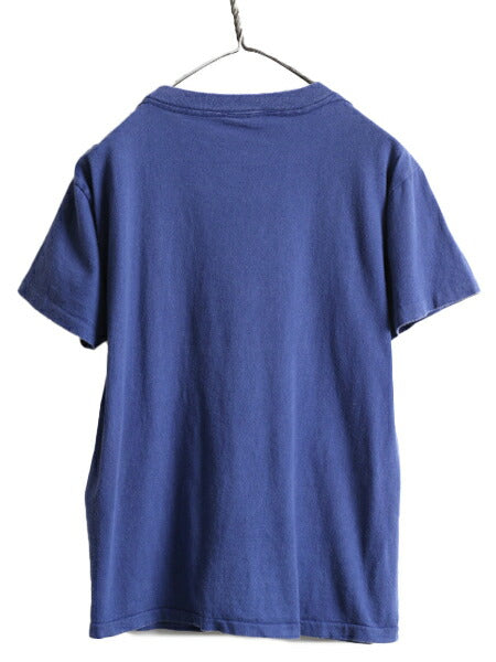 80s USA製 ■ チャンピオン NFL ジャイアンツ プリント 半袖 Tシャツ L メンズ M 程 / 古着 Champion 80年代 シングルステッチ アメフト 青