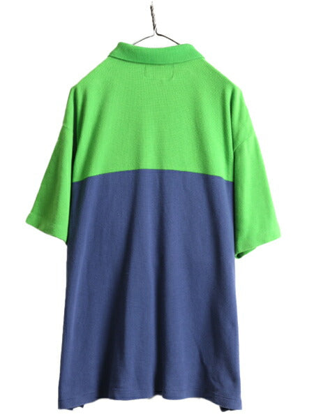 00s 大きいサイズ XL ■ ポロスポーツ ラルフローレン 半袖 ポロシャツ メンズ / 古着 00年代 オールド POLO SPORT ポロ サーマル 2トーン