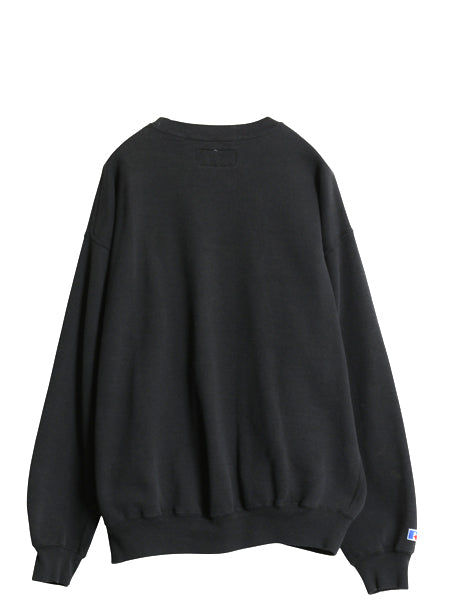 90s USA製 ラッセル 3段 カレッジ フットボール プリント スウェット メンズ XL / オールド トレーナー 裏起毛 前V 大きいサイズ ブラック