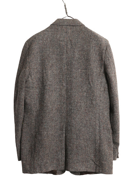 デッドストック 80s USA製 ハリスツイード テーラード ジャケット メンズ L 程/ ヴィンテージ ブレザー ツイード ウール トラッド シンプル