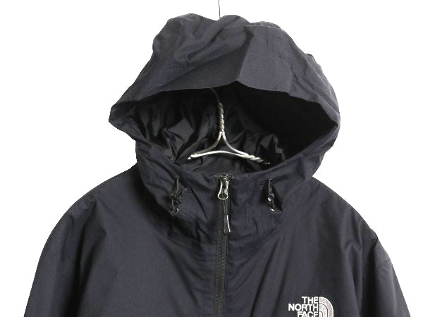 ノースフェイス HYVENT マウンテンパーカー ジャケット メンズ M / アウトドア マンパ ナイロン ブルゾン フルジップ ハイネック ブラック