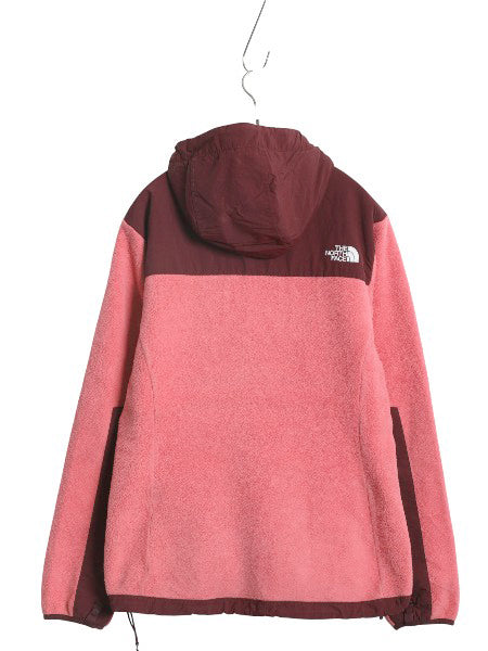 ノースフェイス フード付き デナリ ジャケット レディース L 古着 アウトドア フリース ナイロン パーカー ジャンパー フルジップ ツートン