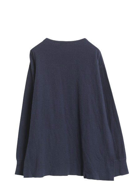 80s USA製 エルエルビーン ヘンリーネック 長袖 Tシャツ メンズ L ヴィンテージ ロンT ロングスリーブ アンダーシャツ 無地 2レイヤー 紺