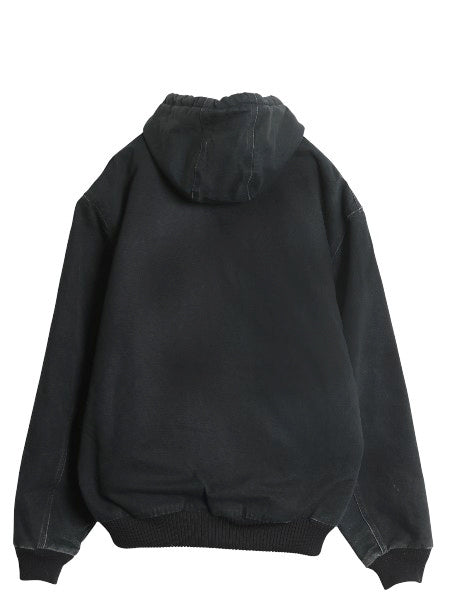 US企画 カーハート アクティブ ジャケット メンズ L / ダック フード パーカー 中綿 キルティング ライナー ブルゾン ジャンパー ブラック