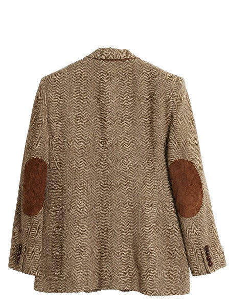 90s ローレン ラルフローレン ツイード テーラード ジャケット レディース M 程/ オールド ポロ ブレザー ウール ヘリンボーン ストライプ