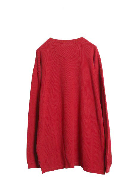 00s チャップス ラルフローレン ヘンリーネック 長袖 Tシャツ メンズ M オールド ポロ ロンT 長袖Tシャツ ヘビーウェイト ニット ゆったり