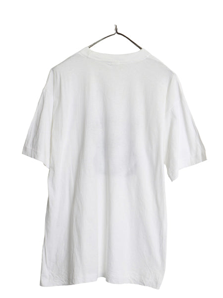 デッドストック 80s イラスト プリント Tシャツ メンズ XL 小さめ L 新品 ユーロ ヴィンテージ グラフィック アート 偉人 シングルステッチ