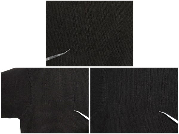90s ポロ ラルフローレン コットン ニット セーター メンズ XXL オールド 長袖ニット ワンポイント クルーネック シンプル 大きいサイズ 黒