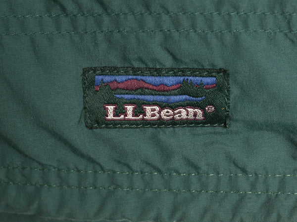 90s エルエルビーン ナイロン アノラック パーカー ジャケット レディース L メンズ S 程 オールド ハーフジップ プルオーバー マンパ 緑