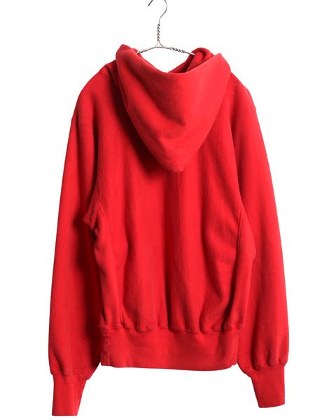 80s USA製 ★ チャンピオン ランズエンド 別注 リバースウィーブ スウェット パーカー レディース L メンズ M ヴィンテージ 目無し フード