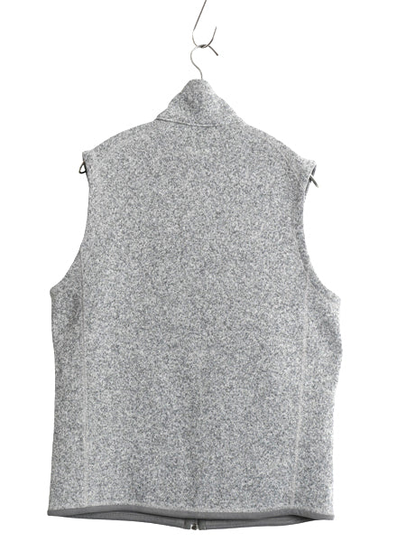 パタゴニア ベターセーター ベスト メンズ М 古着 フリース セーター 前開き フルジップ アウトドア 重ね着 ワンポイント シンプル グレー