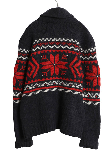 ポロ ラルフローレン ショールカラー ノルディック ニット セーター メンズ L / ウール アルパカ 総柄 プルオーバー トグル 長袖セーター