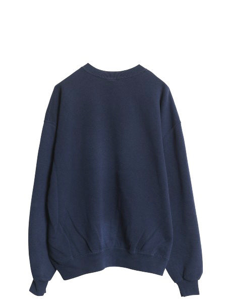 90s USA製 ラッセル 無地 スウェット メンズ レディース XL オールド トレーナー 前V 裏起毛 大きいサイズ ワンポイント ブランク ネイビー