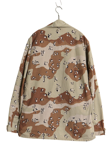 90s US ARMY 米軍実物 デザート カモ BDU ミリタリー ジャケット SMALL LONG / オールド 90年製 ミリタリー チョコチップ 6C 迷彩柄 軍物