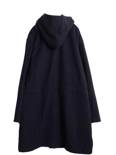 90s ポロ ラルフローレン メルトン ウール ハーフ コート メンズ XL / オールド フルジップ ロング フード パーカー ダッフル 大きいサイズ