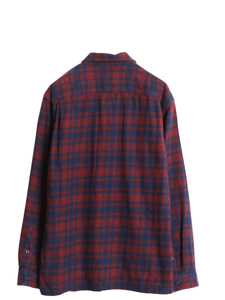 パタゴニア ロングスリーブ フィヨルド 長袖 フランネル シャツ メンズ L 22年製 チェック オーガニック コットン ネルシャツ マルチカラー