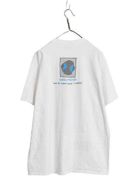 90s USA製 フィッシュ 両面 アート イラスト プリント Tシャツ メンズ XL 程/ 古着 オールド グラフィック 半袖Tシャツ シングルステッチ