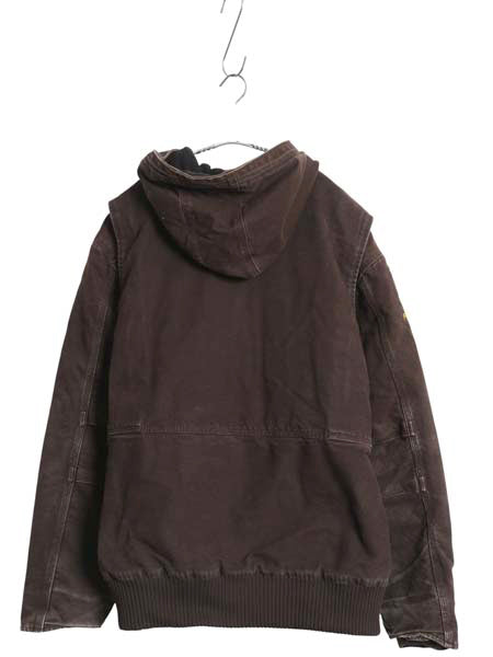 US企画 カーハート フルスイング アクティブ ジャケット メンズ XL / 古着 ワーク ダック フード パーカー フリース ライナー 大きいサイズ