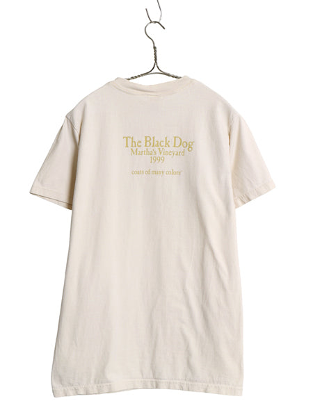 90s USA製 The Black Dog ドッグ イラスト プリント Tシャツ メンズ レディース S / オールド アニマル キャラクター アート グラフィック