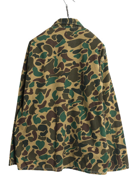 70s ダックハンター カモ シャツ ジャケット メンズ M / 古着 ヴィンテージ ハンティング アウトドア コットン ブルゾン ボックス 迷彩柄