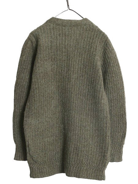 デニム&サプライ ラルフローレン ウール ニット ロング カーディガン レディース M ポロ セーター 前開き 羽織り 重ね着 シンプル カーキ