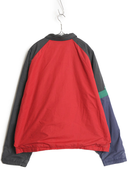 90s ★ ポロ ラルフローレン スイングトップ ジャケット メンズ L / オールド ブルゾン フリース ライナー付き フルジップ ポニー無し 赤