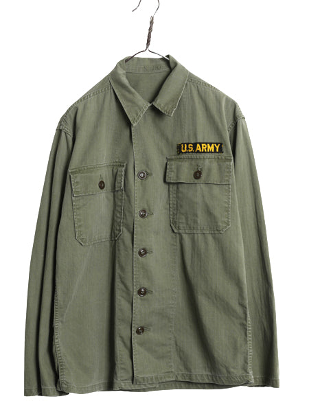 40s ★ 米軍実物 US ARMY M-47 HBT ユーティリティ シャツ ジャケット メンズ M / 古着 ヴィンテージ ミリタリー ヘリンボーン カーキ 軍物