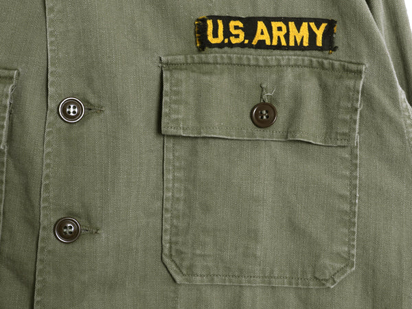 40s ★ 米軍実物 US ARMY M-47 HBT ユーティリティ シャツ ジャケット メンズ M / 古着 ヴィンテージ ミリタリー ヘリンボーン カーキ 軍物