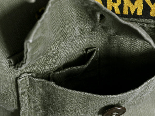 40s ★ 米軍実物 US ARMY M-47 HBT ユーティリティ シャツ ジャケット メンズ M / 古着 ヴィンテージ ミリタリー ヘリンボーン カーキ 軍物
