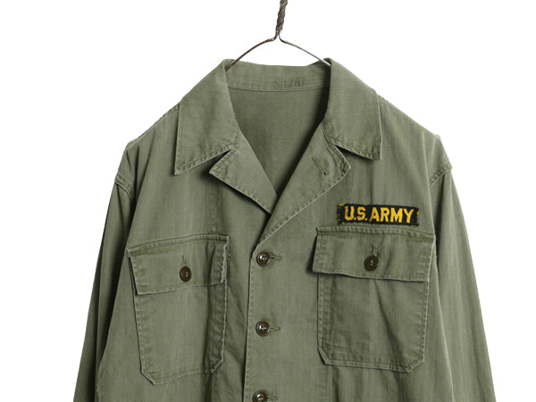 40s ★ 米軍実物 US ARMY M-47 HBT ユーティリティ シャツ ジャケット メンズ M / 古着 ヴィンテージ ミリタリー ヘリンボーン カーキ 軍物