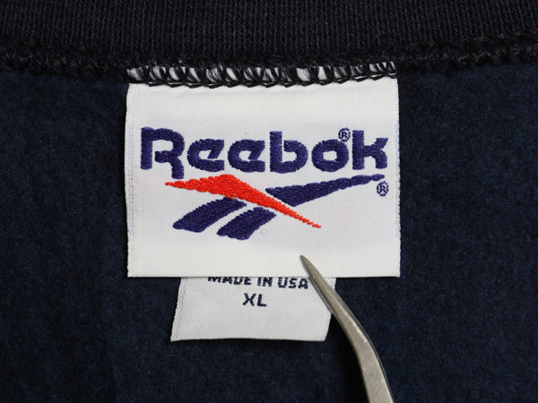 90s USA製 リーボック スウェット ベスト メンズ XL オールド Vネック プルオーバー トレーナー 重ね着 裏起毛 ワンポイント 大きいサイズ