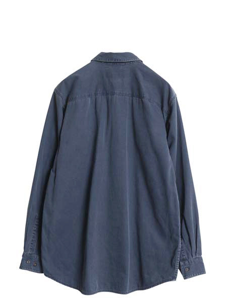 00s エルエルビーン コットン ツイル 長袖 シャツ メンズ M オールド アウトドア チェック フランネル ライナー付き ワーク ジャケット 紺