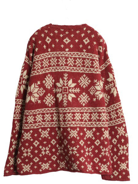90s ジェイクルー ノルディック ニット セーター メンズ M 大きめ L オールド ウール フェアアイル カットソー タイプ バーズアイ 旧タグ