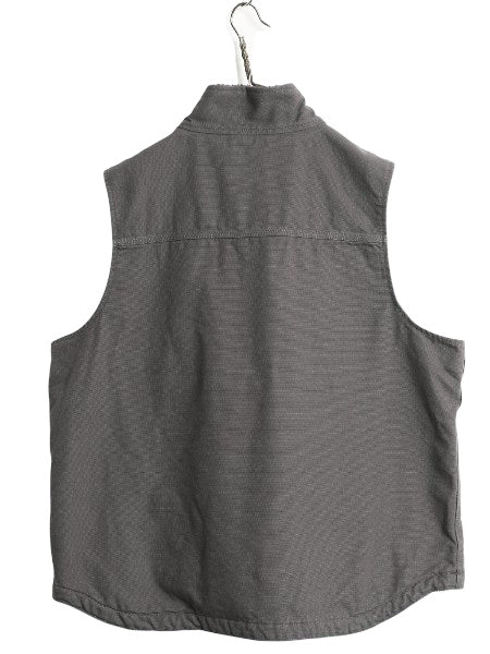 US企画 カーハート モックネック ダック ベスト メンズ XL / 裏 ボア パイル フリース フルジップ ワーク 重ね着 前開き 大きいサイズ 企業