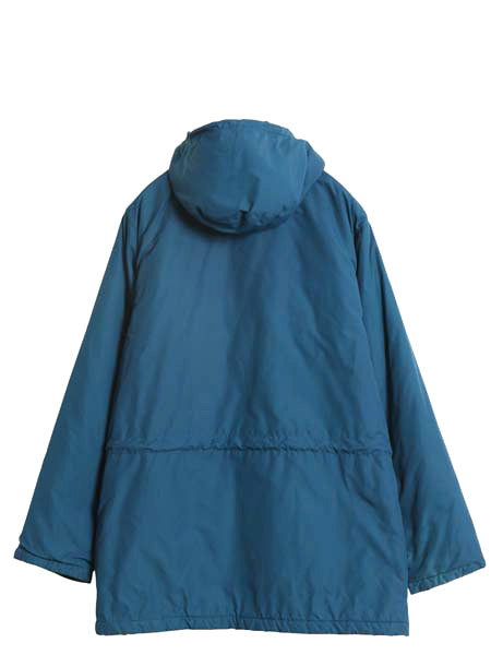80s USA製 エルエルビーン 中綿 ナイロン マウンテンパーカー ジャケット レディース M ヴィンテージ マンパ ジャンパー ハーフ コート 青