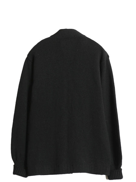 40s 50s ★ レタード ニット カーディガン メンズ S 程/ 古着 ヴィンテージ ウール アワード セーター カレッジ サガラ ワッペン付き 黒