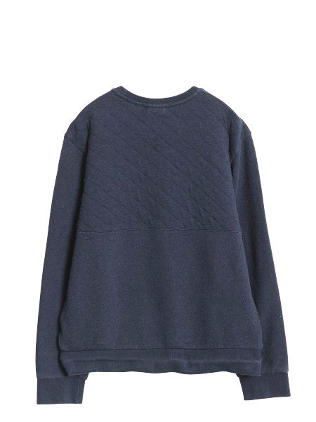 パタゴニア オーガニック コットン キルト クルーネック スウェット メンズ S 20年製 アウトドア トレーナー キルティング 裏起毛 ネイビー