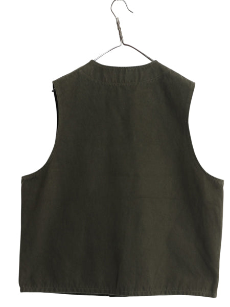 00s USA製 フィルソン モールスキン ベスト XL 程/ 大きいサイズ オールド マッキーノ ワーク 重ね着 前開き ハンティング 無地 オリーブ
