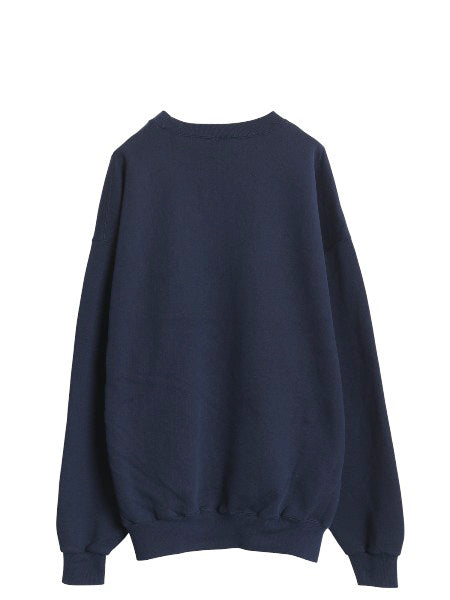 90s ラッセル 無地 スウェット メンズ レディース XXL 古着 オールド トレーナー 前V 裏起毛 大きいサイズ ワンポイント ブランク ネイビー