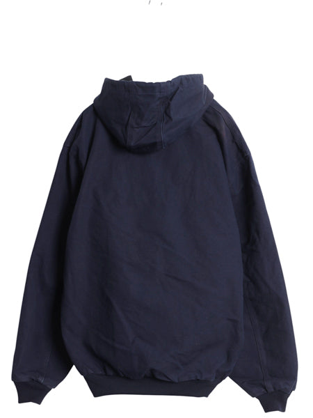 USA製 カーハート アクティブ ジャケット メンズ XL ワーク ダック フード パーカー メッシュ ライナー フルジップ ブルゾン 大きいサイズ